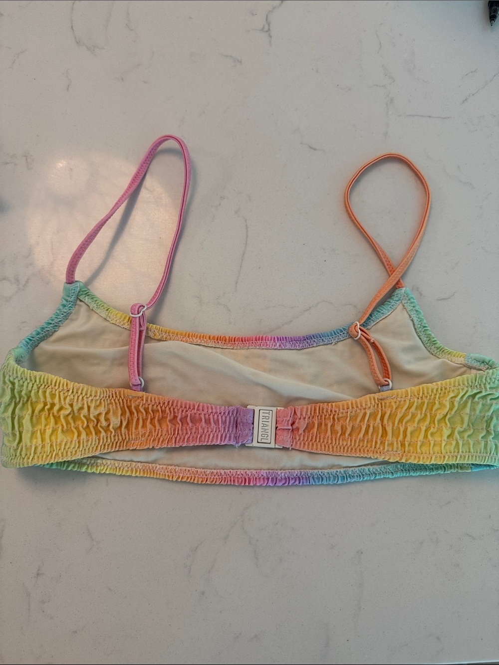 TRIANGL Rainbow ruched bikini, XS - Picture 4 of 6